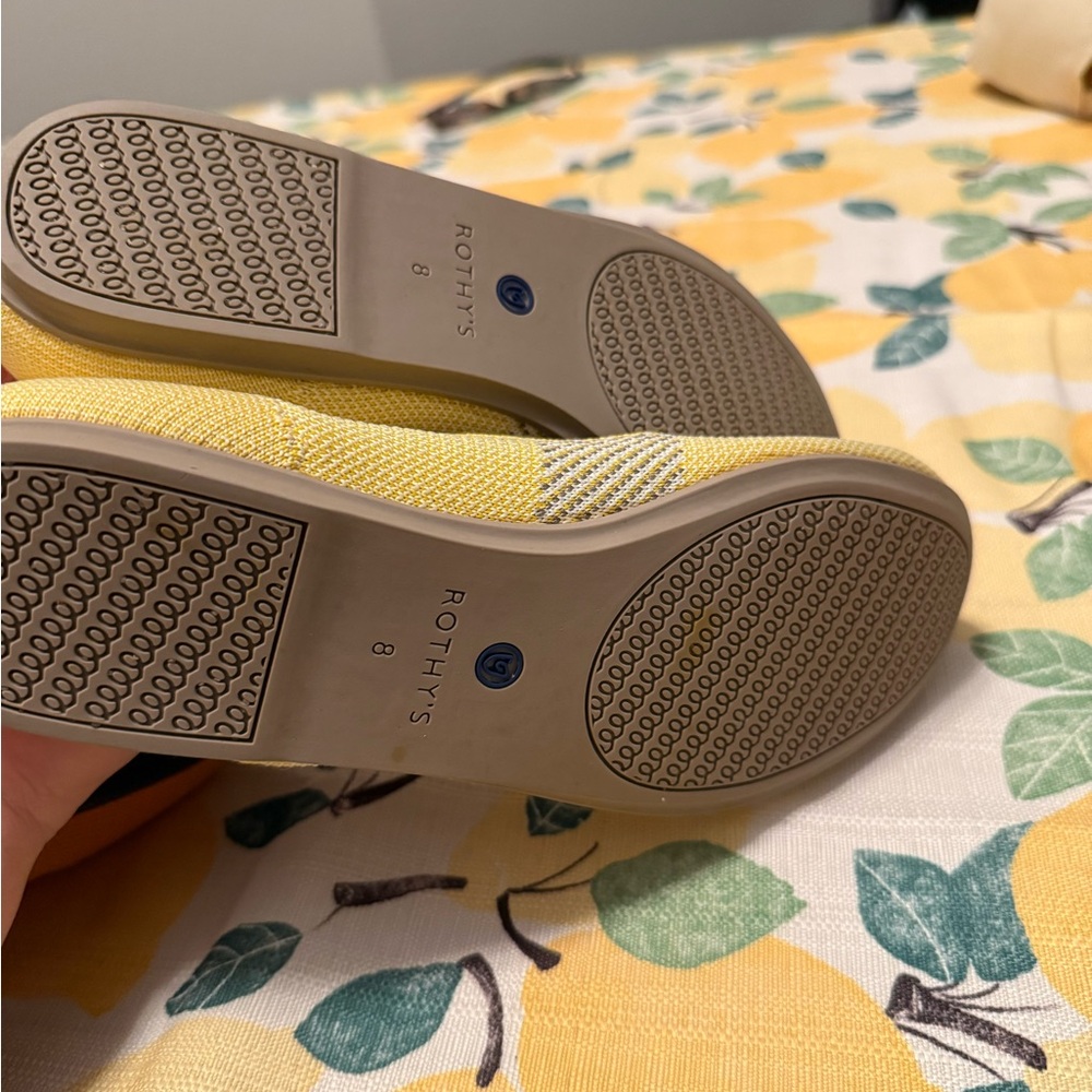 Rothy's Yellow Knit Loafers Casual Comfort - Picture 5 of 5